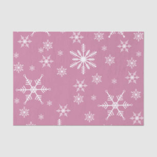 Weihnachts-Schneeflocke auf Rosa Seidenpapier