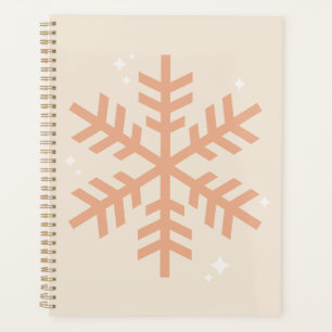 Weihnachts-Schneeflocke Beige Planer
