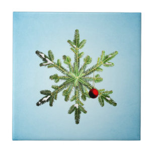 Weihnachts-Schneeflocke - Stilvolle Winterferien Fliese