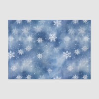 Weihnachts-Schneeflocken Blue Sky-Zwirnpapier