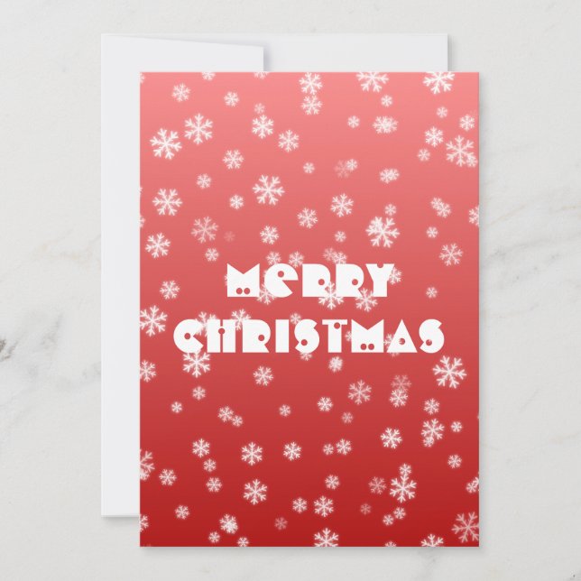 Weihnachts-Schneeflocken-Flachkarte (Vorderseite)
