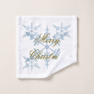 Weihnachts-Schneeflocken-Handtuch Badhandtuch Set