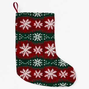 Weihnachts-Schneeflocken-Imitate Gezwirnt Rotes Gr Kleiner Weihnachtsstrumpf