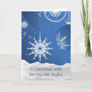 Weihnachts-Schneeflocken-Karte für Friseure Karte