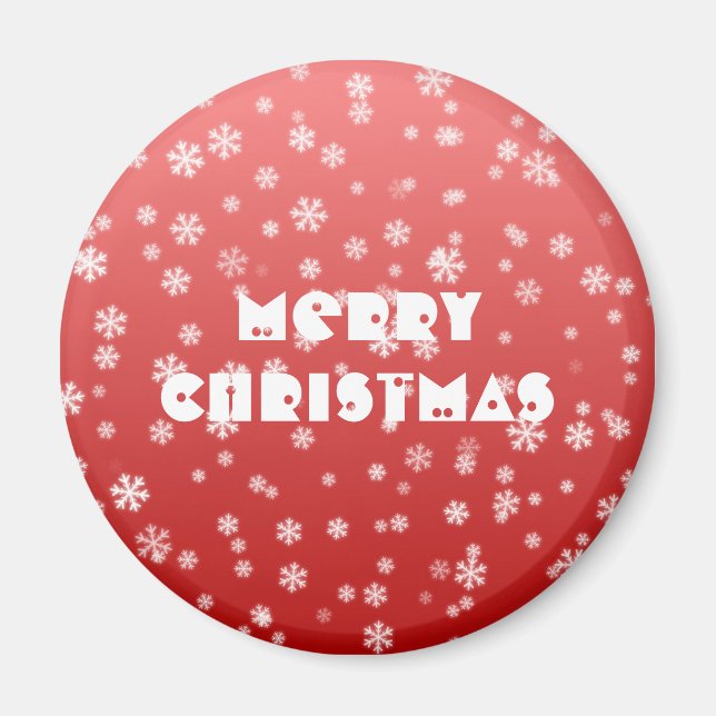 Weihnachts-Schneeflocken Magnet (Vorne)