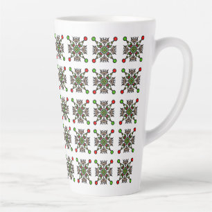 Weihnachts-Schneeflocken-Mandala Milchtasse