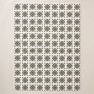 Weihnachts-Schneeflocken-Mandala Sherpadecke