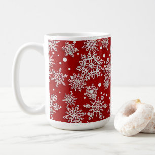 Weihnachts-Schneeflocken-Muster Kaffeetasse