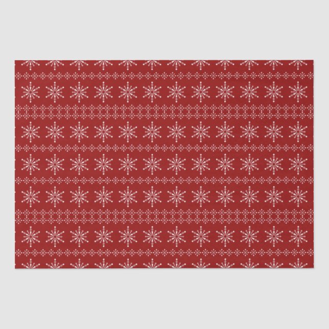 Weihnachts-Schneeflocken-Muster - kundenspezifisch Seidenpapier (Vorderseite)