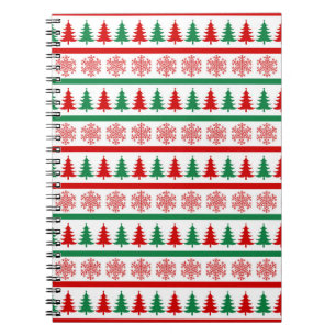 Weihnachts-Schneeflocken-Muster-Notizbuch-Baum-Jou Notizblock