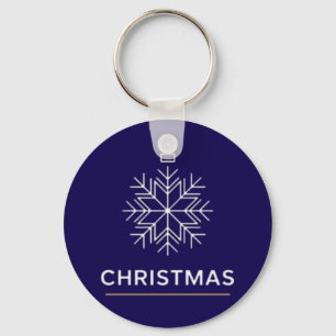 Weihnachts-Schneeflocken-Ornament Schlüsselanhänger