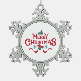 Weihnachts-Schneeflocken-Ornament Schneeflocken Zinn-Ornament