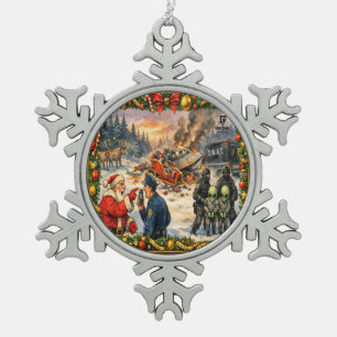 Weihnachts-Schneeflocken-Ornament Schneeflocken Zinn-Ornament