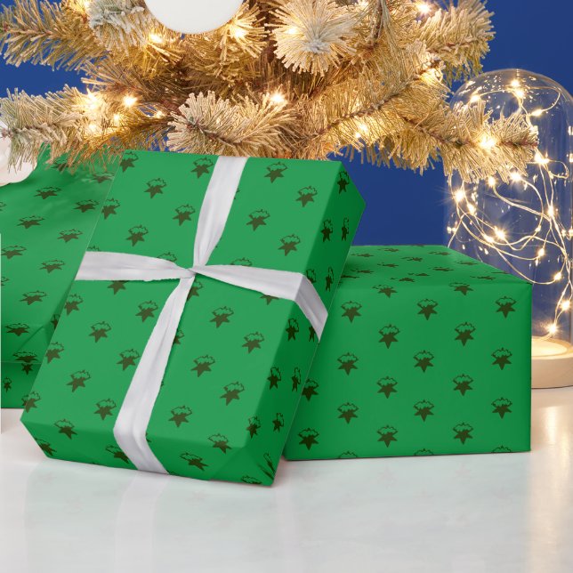 Weihnachts-Schneeflocken Schneesterne-Mustergesche Geschenkpapier (Feiertage)