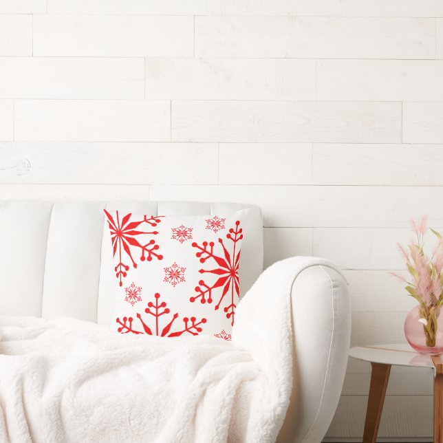 Weihnachts-Schneeflocken-Stil Kissen. Kissen (Liege)