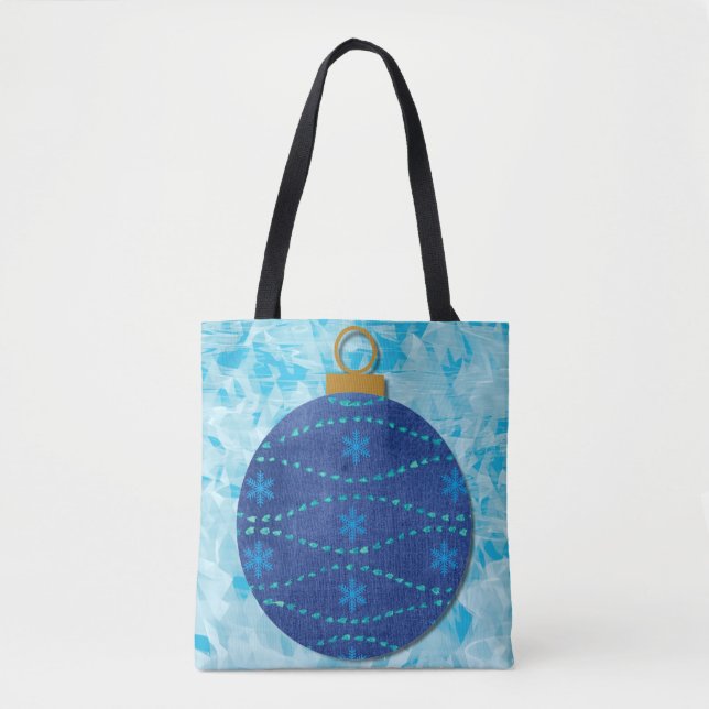 Weihnachts-Schneeflocken Tasche (Vorderseite)