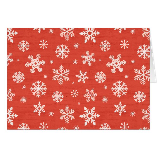 Weihnachts-Schneeflockenmuster (Vorderseite (Horizontal))