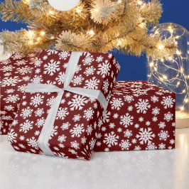 Weihnachts-Schneeflockenmuster Geschenkpapier