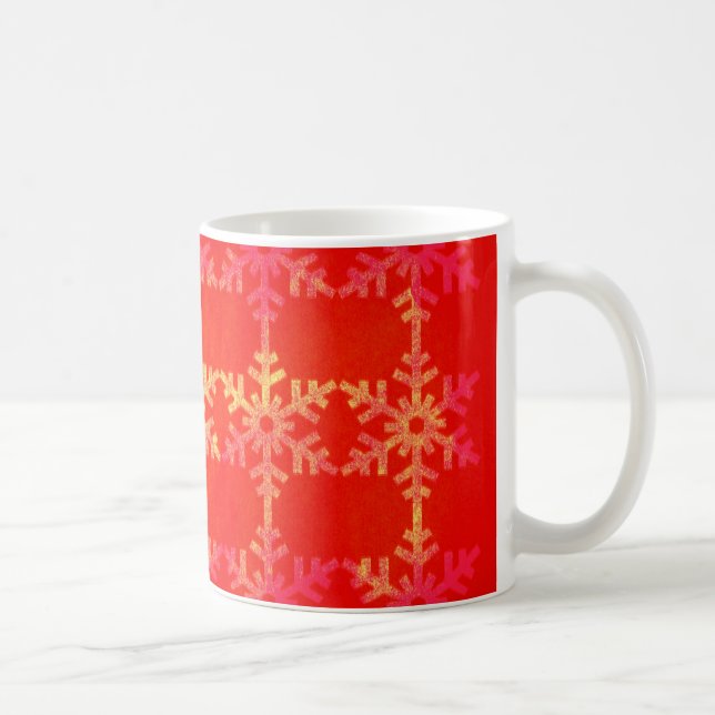 Weihnachts-Schneeflockenmuster Kaffeetasse (Rechts)