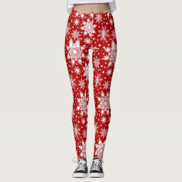Weihnachts-Schneeflockenmuster Leggings