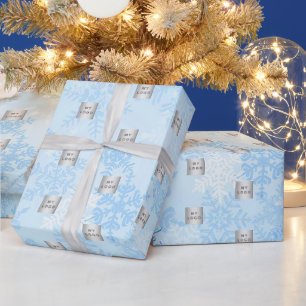 Weihnachts-Schneeflogos Geschenkpapier