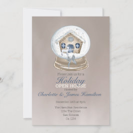 Weihnachts-Schneeglobe Holiday Open House Party Einladung