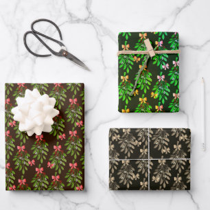 Weihnachts-Schneehollies - Geschenkpapierbögen Geschenkpapier Set