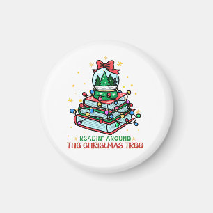 Weihnachts-Schneekugel-Buch für Leser Magnet