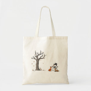 Weihnachts-Schneemann-Fuchs-und-Hirsch-Waldtier Tragetasche