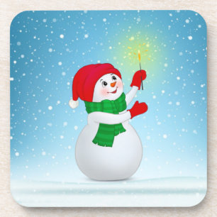 Weihnachts-Schneemann Getränkeuntersetzer