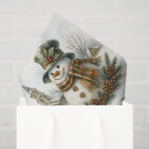 Weihnachts-Schneemann im Vintage-Stil