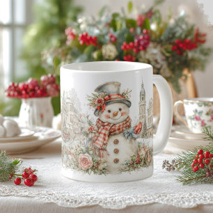 Weihnachts-Schneemann Kaffeetasse