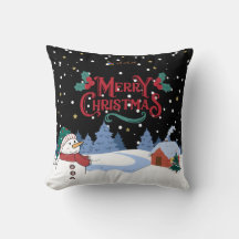 "Weihnachts-Schneemann-Kissen - Feierlicher Feiert