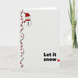 Weihnachts-Schneemann Lass-es-Schneien-Karte Karte