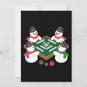 Weihnachts-Schneemann-Mahjong-Spiel Tisch Xmas-Fei Einladung