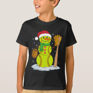 Weihnachts-Schneemann Softbyll Krug Jungen Kinder  T-Shirt