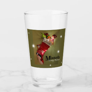 Weihnachts-Schneemann-Strumpf Glas