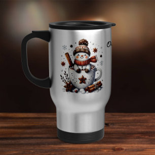 Weihnachts-Schneemann-Tasse, Heiße Schokolade Fest Reisebecher