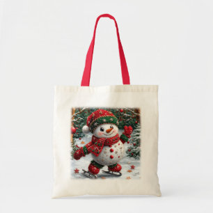 Weihnachts-Schneemann Tragetasche