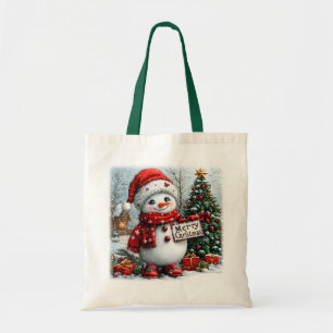 Weihnachts-Schneemann Tragetasche
