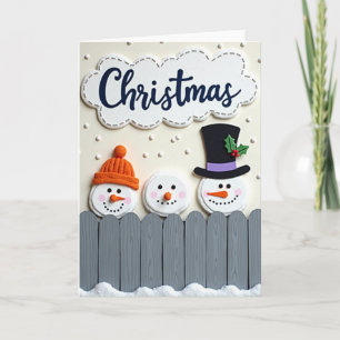 Weihnachts-Schneemann-Urlaubskarte Karte