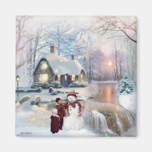 Weihnachts-Schneemann Winter Wonderland Magnet