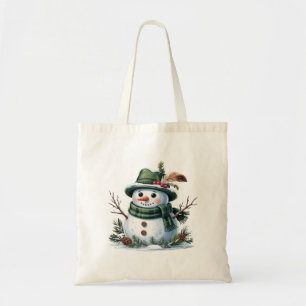 Weihnachts-Schneemann Winterzeit Feiertag Tragetasche