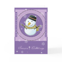 Weihnachts-Schneemannkarte