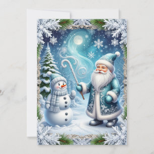 Weihnachts-Schneeszene Karte