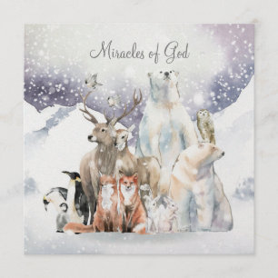 Weihnachts-Schneeszene Urlaub Gottes Wunder Karte
