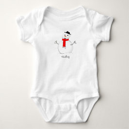 Weihnachts-Schneeurlaub Rot schwarz stilvoll Baby Strampler