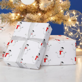 Weihnachts-Schneeurlaub Rot schwarz stilvoll Geschenkpapier