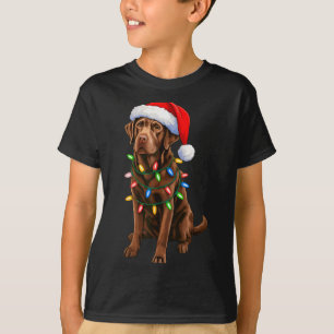 Weihnachts-Schokoladen-Lab Labrador Retriever Männ T-Shirt