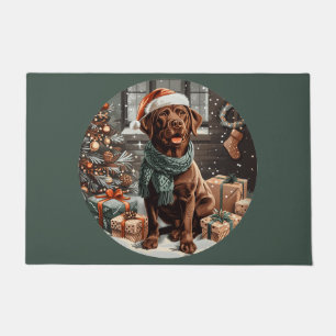 Weihnachts-Schokoladen-Labrador Retriever Hund Fußmatte